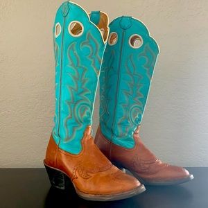 Tony Lama Boots Women's Beige Buckaroo RR2002L Boot // size 9B